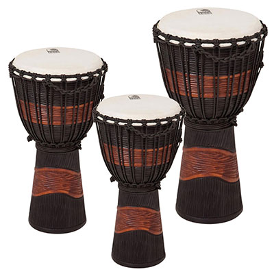 Toca Percussion Origins Rope Tuned 10 Celtic Knot Wood Djembe