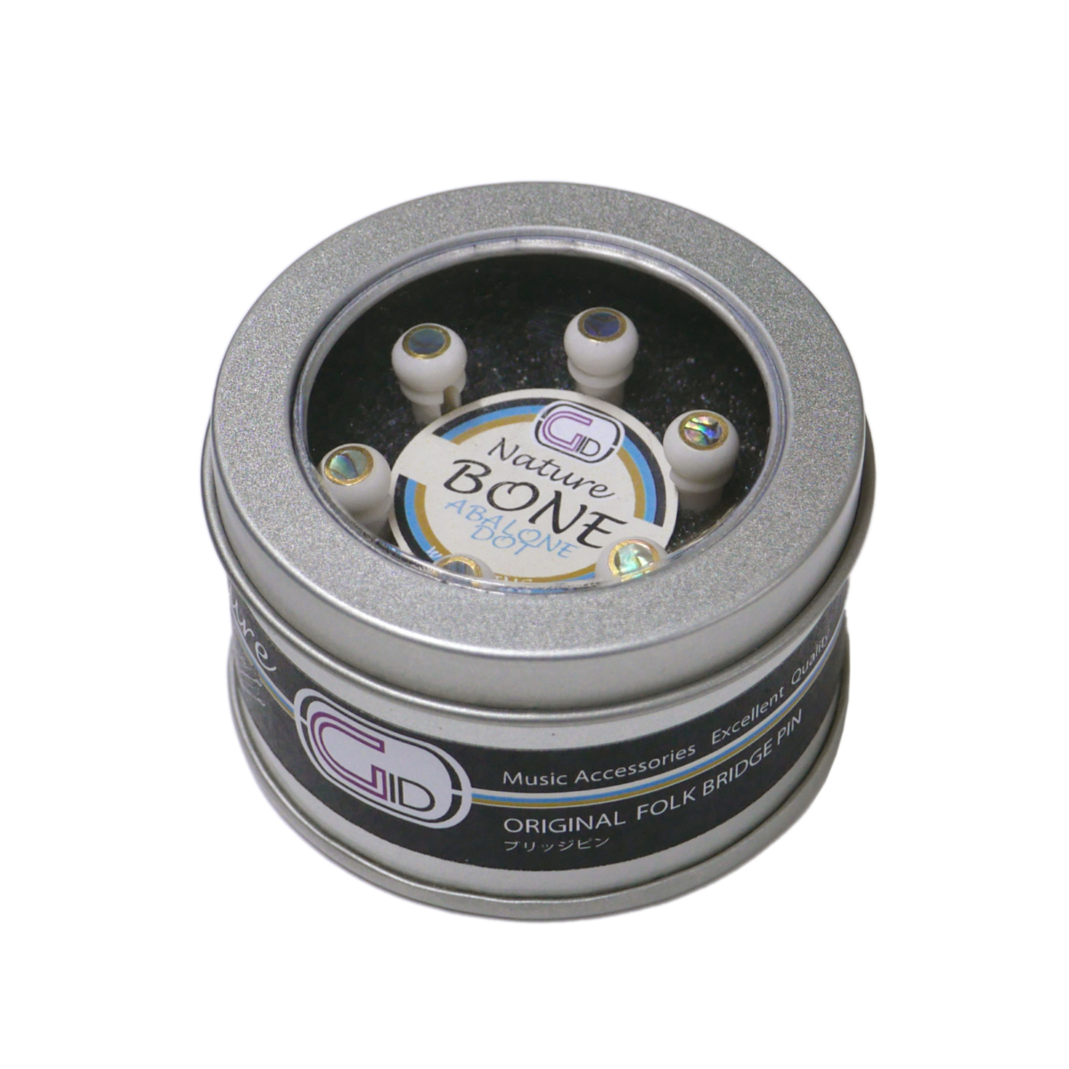 Bridge Pins Nature Bone/Abalone Dot w/Ring [BP-NA BN/ARD]の写真