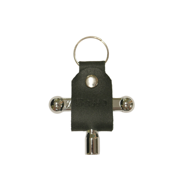 Leather Drum Key Holder Pouch Black [PP01]