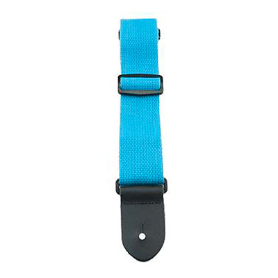 2" LIGHT BLUE COTTON W/ LEATHER ENDS