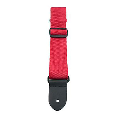 2" RED COTTON W/ LEATHER ENDS