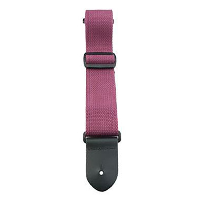 2" BURGUNDY COTTON W/ LEATHER ENDS