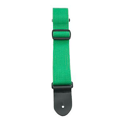 2" GREEN COTTON W/ LEATHER ENDS
