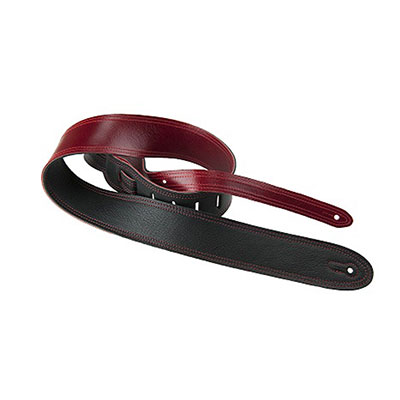 2" REVERSIBLE LEATHER BLK/RED