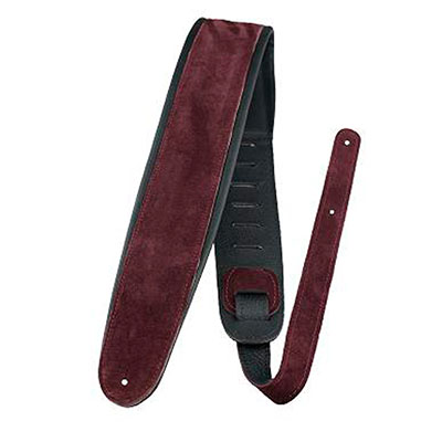 2.5" BURGANDY SUEDE W/LEATHER PADDING