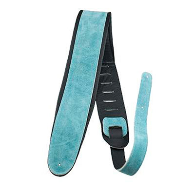 2.5" TURQUOISE SUEDE W/LEATHER PADDING
