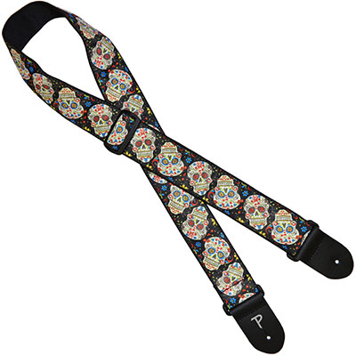 Perri's 2" HOPE JACQUARD BLACK SKULLS