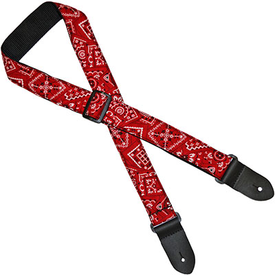 Perri's 1.5" BANDANA RED UKE STRAP