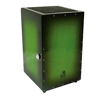 Wood Cajon-Green Burst