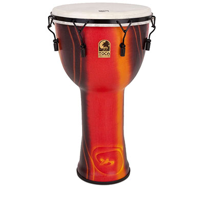 Freestyle Mechanically Tuned Djembe 14",w/Bag,Fiesta Red