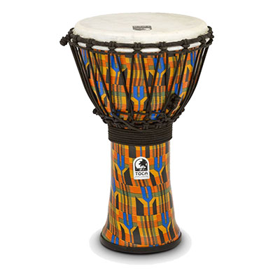 Freestyle Djembe 9",Kente Cloth
