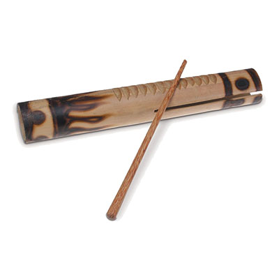 Mini Bamboo Guiro with Scraper