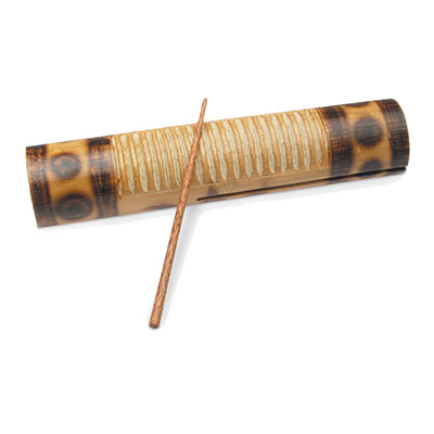 Small Bamboo Guiro with Scraper