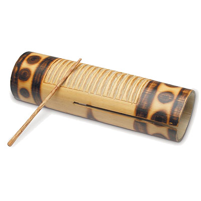 Large Bamboo Guiro with Scraper