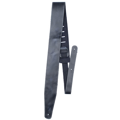 2.5" BASEBALL LEATHER GUITAR STRAP - BLUE