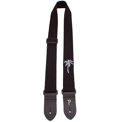 1.5" BLACK COTTON UKULELE - PALM TREE EMBROIDERY