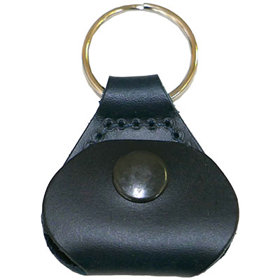 BASEBALL LEATHER PICK KEYCHAINS - BLACK