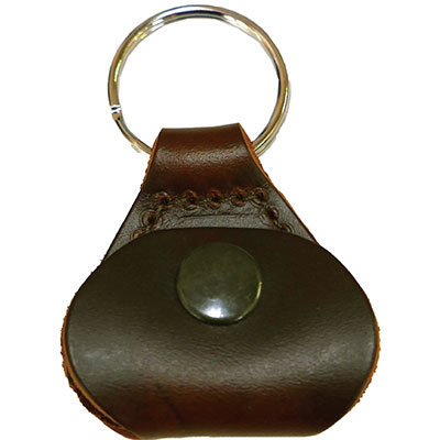 BASEBALL LEATHER PICK KEYCHAINS - BROWN