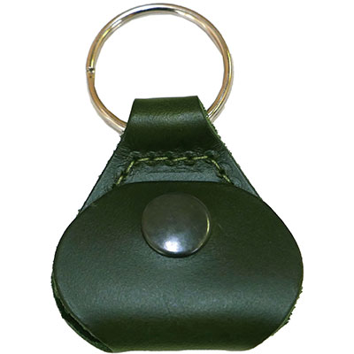 BASEBALL LEATHER PICK KEYCHAINS - GREEN