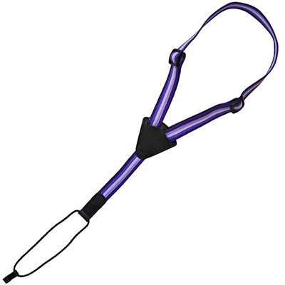 THE HOPE COLLECTION CRADLE UKULELE STRAP -PURPLE STRIPED