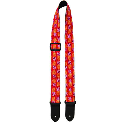 1.5" FABRIC UKULELE STRAP - ORANGE PINEAPPLES