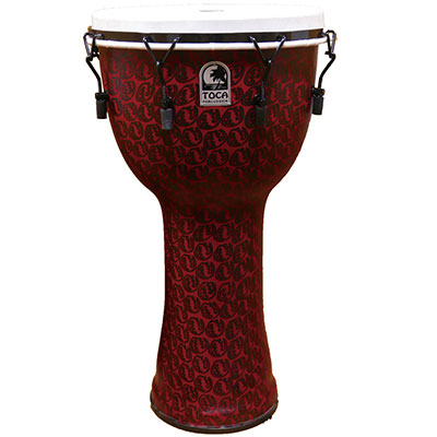 Freestyle II Djembe 14" - Red Mask - Synthetic Head w/Bag