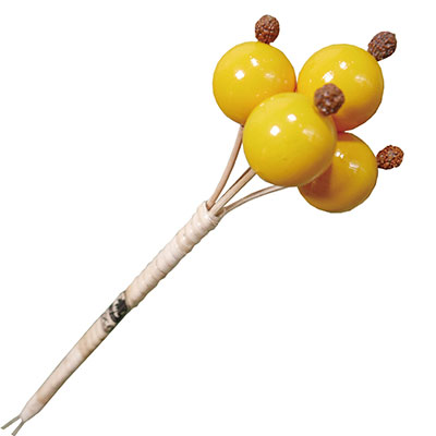 Ball & Rattan Shaker, Yellow