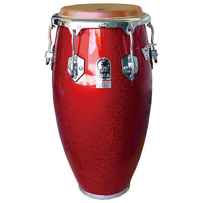 Custom Deluxe Conga - 11 3/4" Fiber Red Sparkle