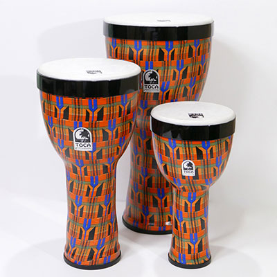 FREESTYLE II 3PC NESTING DJEMBE KENTE