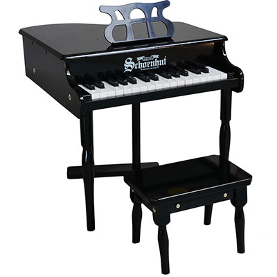 30-Key Black "Classic Baby Grand" Piano and Bench