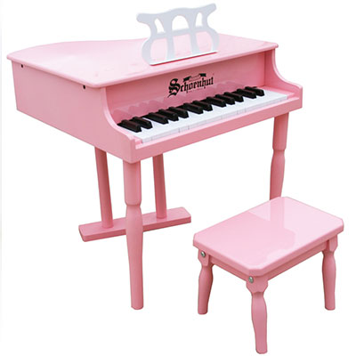 30-Key Pink "Classic Baby Grand" Piano and Bench