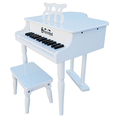 30-Key White "Classic Baby Grand" Piano and Bench