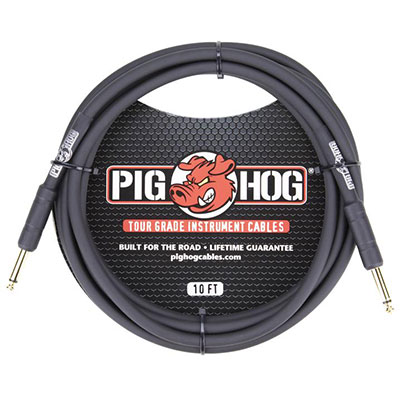 Pig Hog 10’- 8mm Inst. Cable1/4”-1/4” Connectors