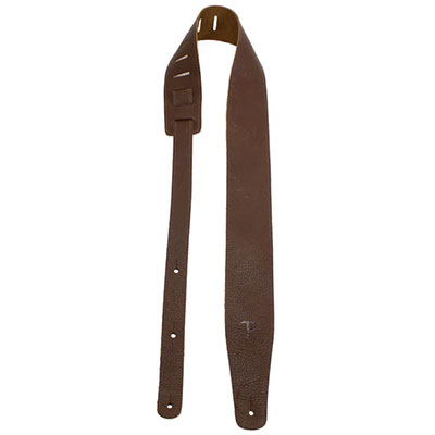 2.5" Saddle Leather Guitar Strap Brown
