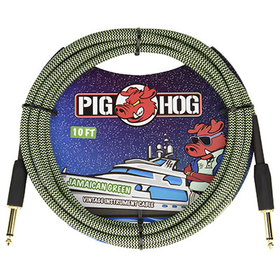 PIGHOG CABLE Vintage Series Jamaican Green 10ft