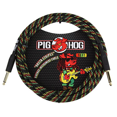 PIGHOG CABLE Vintage Series Rasta Stripes 10ft
