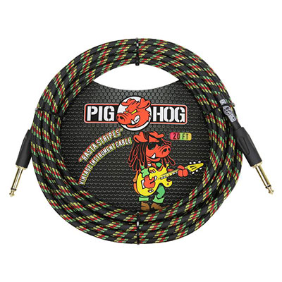 PIGHOG CABLE Vintage Series Rasta Stripes 20ft