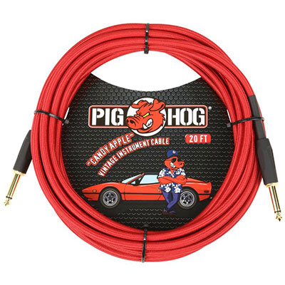 PIGHOG CABLE Vintage Series Candy Apple Red Series 20ft