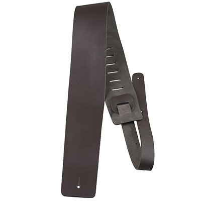 3.5” BROWN BASIC LEATHER GUITAR STRAP