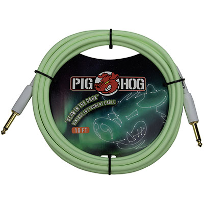 Pig Hog GLOW-in-the-DARK Inst Cable10ft