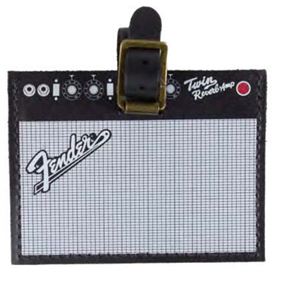 FENDER LUGGAGE TAG - DIRECT TO LEATHER PRINT - AMP