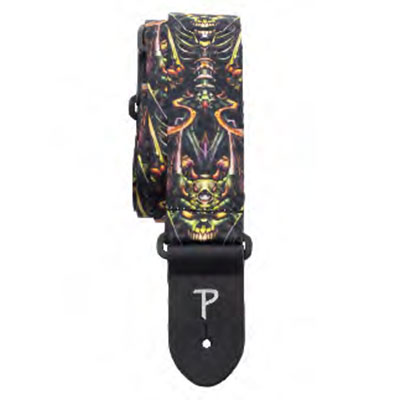 2" POLYESTER GUITAR STRAP - DAVID BOLLT - BONE MAN