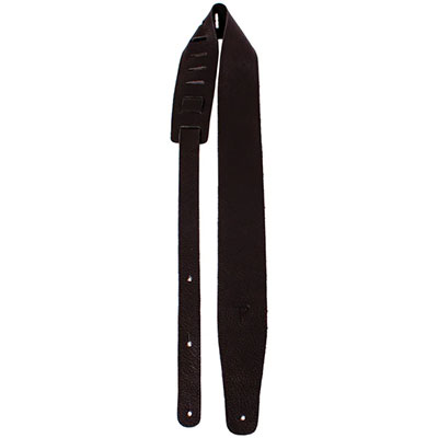 2.5" Saddle Leather Guitar Strap Black