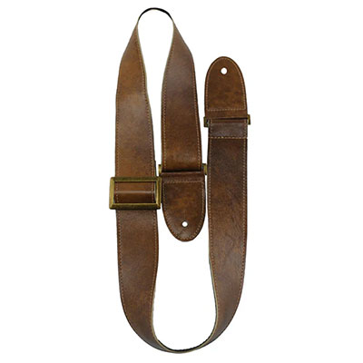 2" Italian Leather W/Vintage Hardware Chestnut