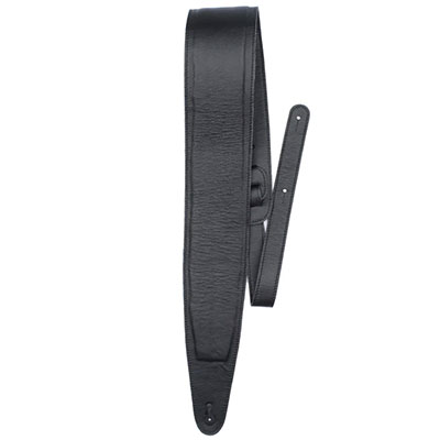 3.5" Padded Leather Guitar Strap BLACK